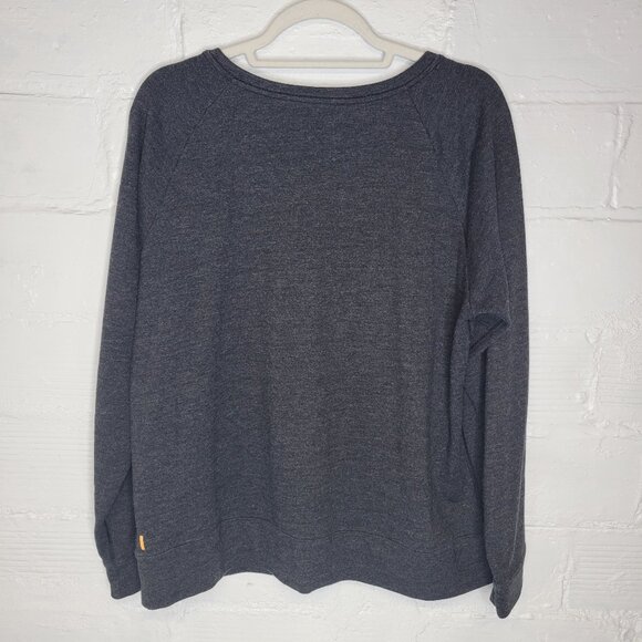 Lucy Women's Large Sweatshirt Top Gray Long Sleeve Graphic Woman Up - Picture 2 of 5